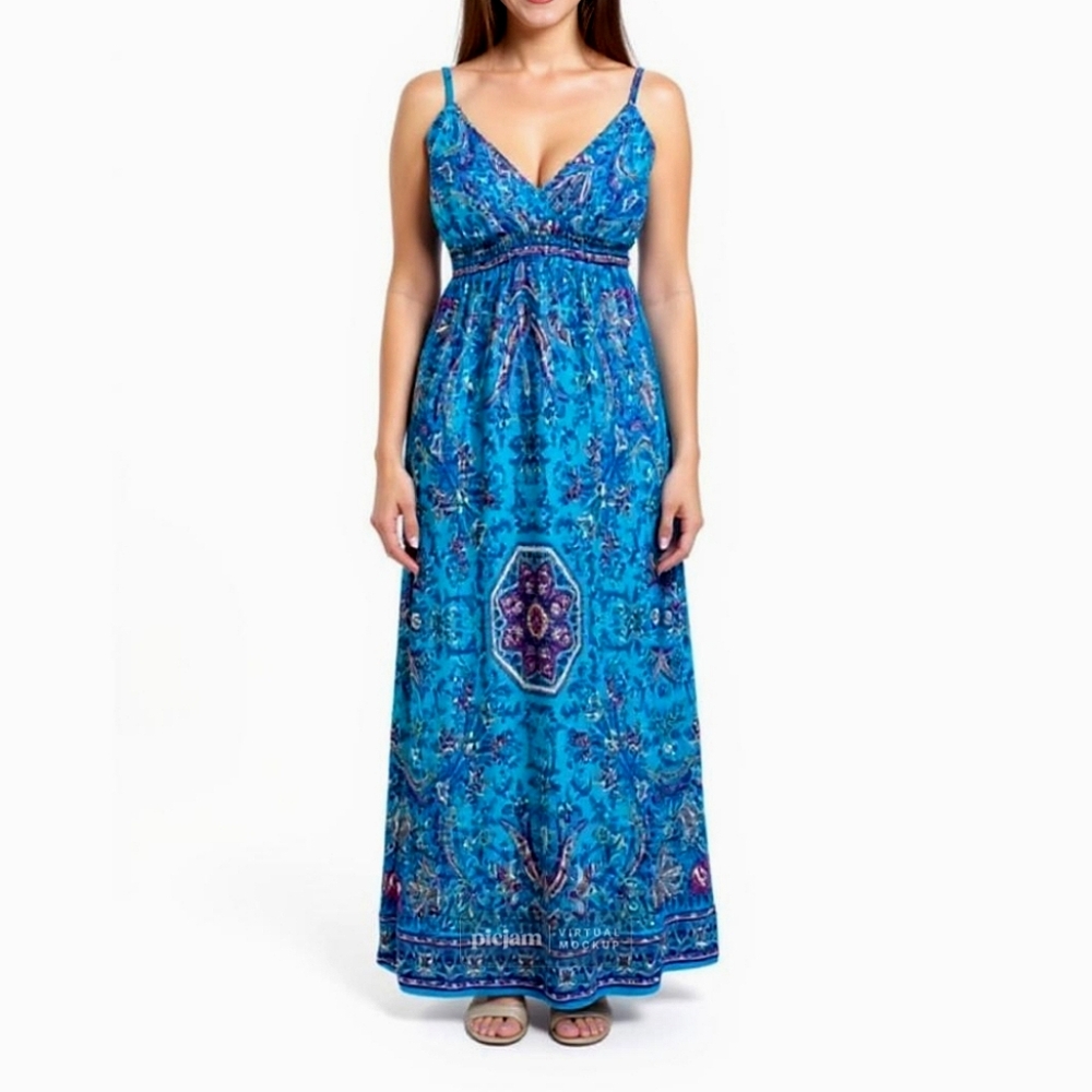 SHE’S COOL | Blue Maxi Dress